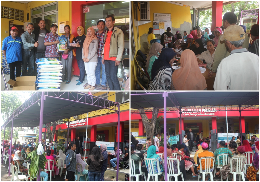 foto Bantuan Pangan Non Tunai (BPNT) Kemensos RI di wilayah kelurahan peneleh surabaya